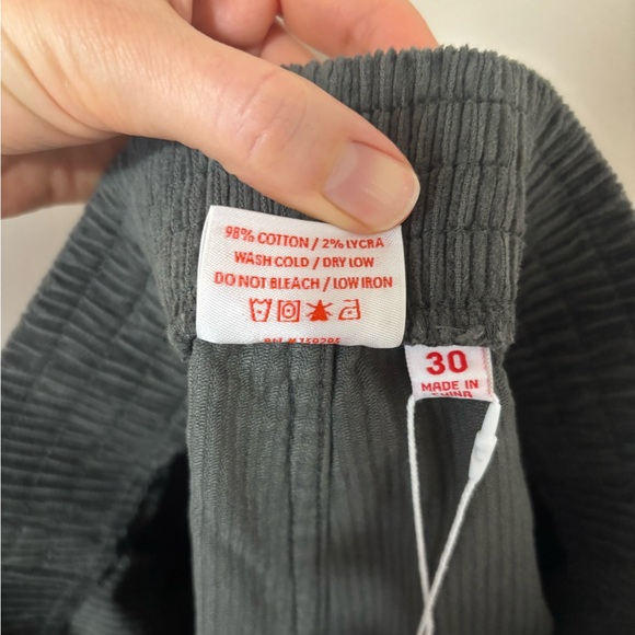 Hammies Gray Corduroy High Rise Shorts - Picture 7 of 9